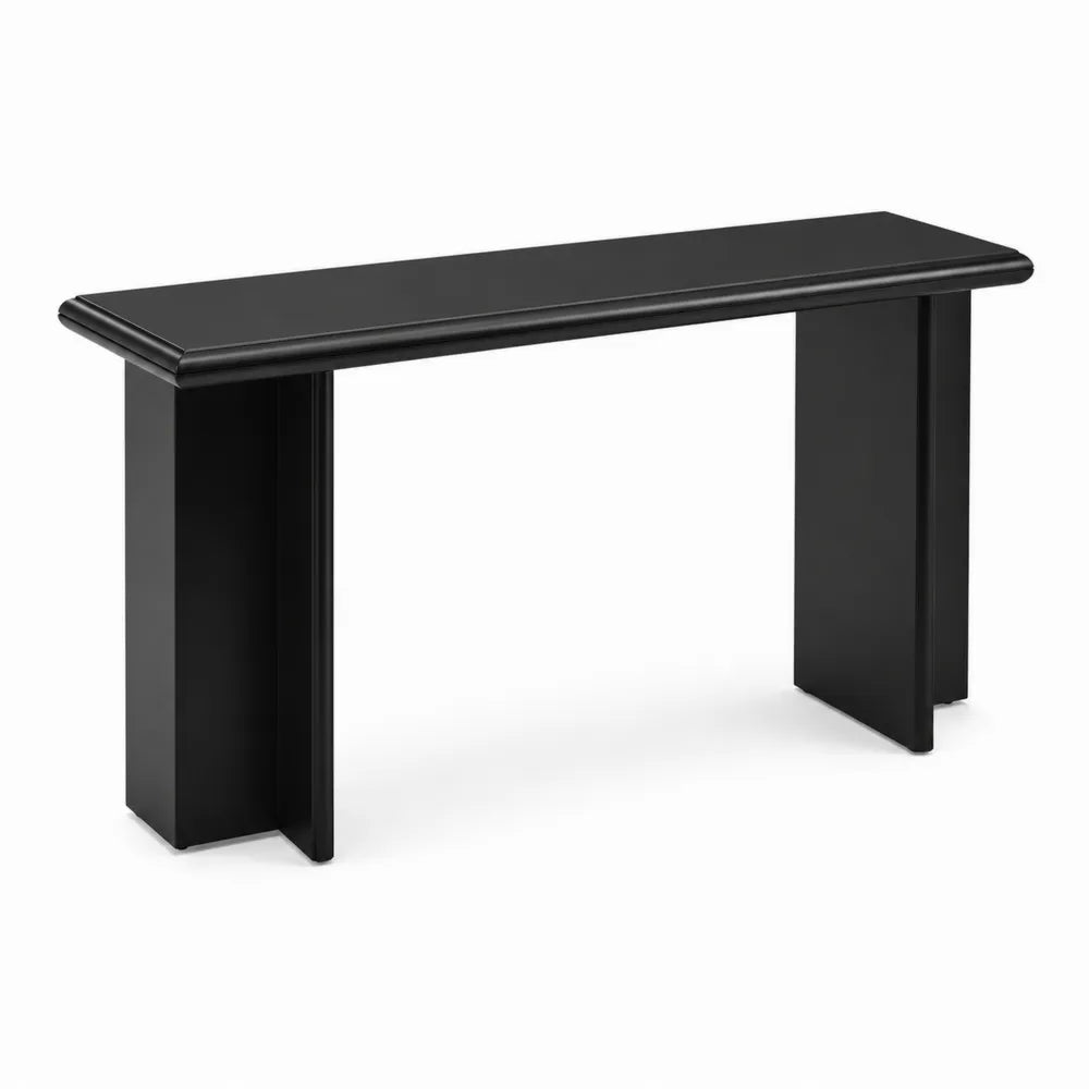 Consolle rettangolare in legno nero MDF 120x30x75 cm