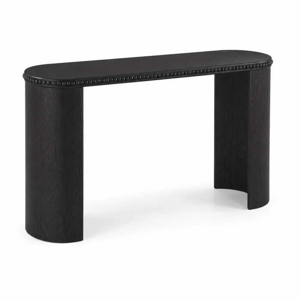 Consolle in Legno Massello Nero 120x40x75 cm